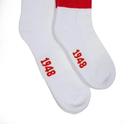 Sosete DINAMO Alb cu Rosu