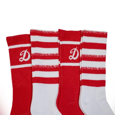 Sosete DINAMO Alb cu Rosu