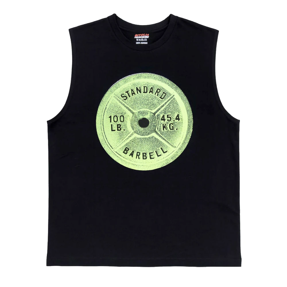 FITNESS NEGRU GALBEN BARBELL