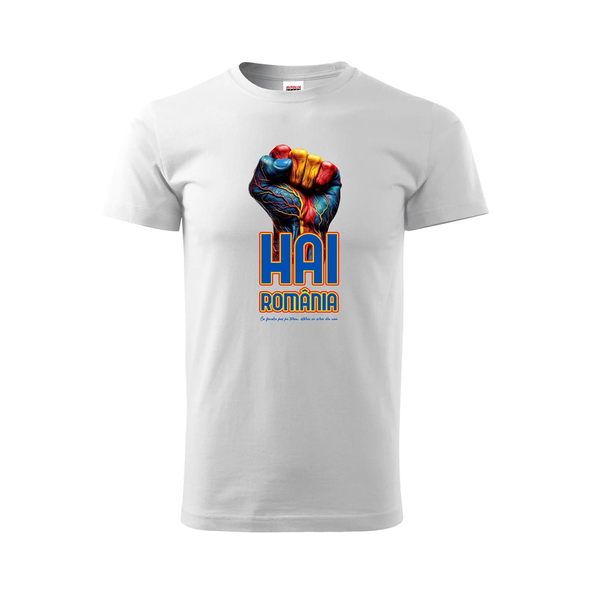 Tricou ROMÂNIA Pumn Alb