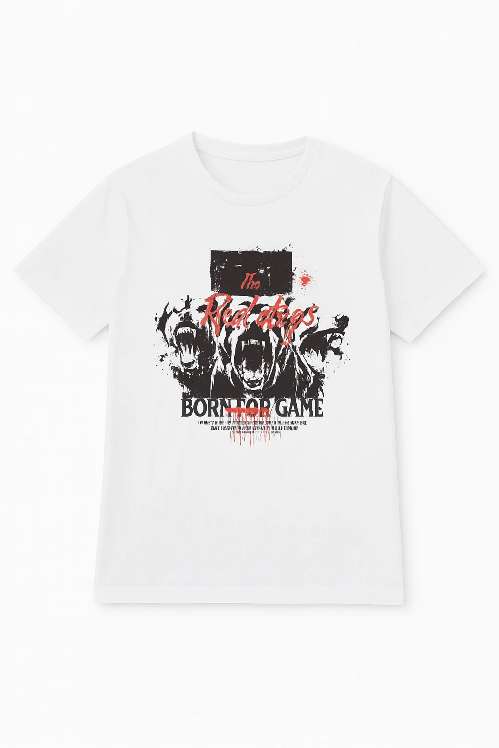 Tricou ALB BORN FOR GAME