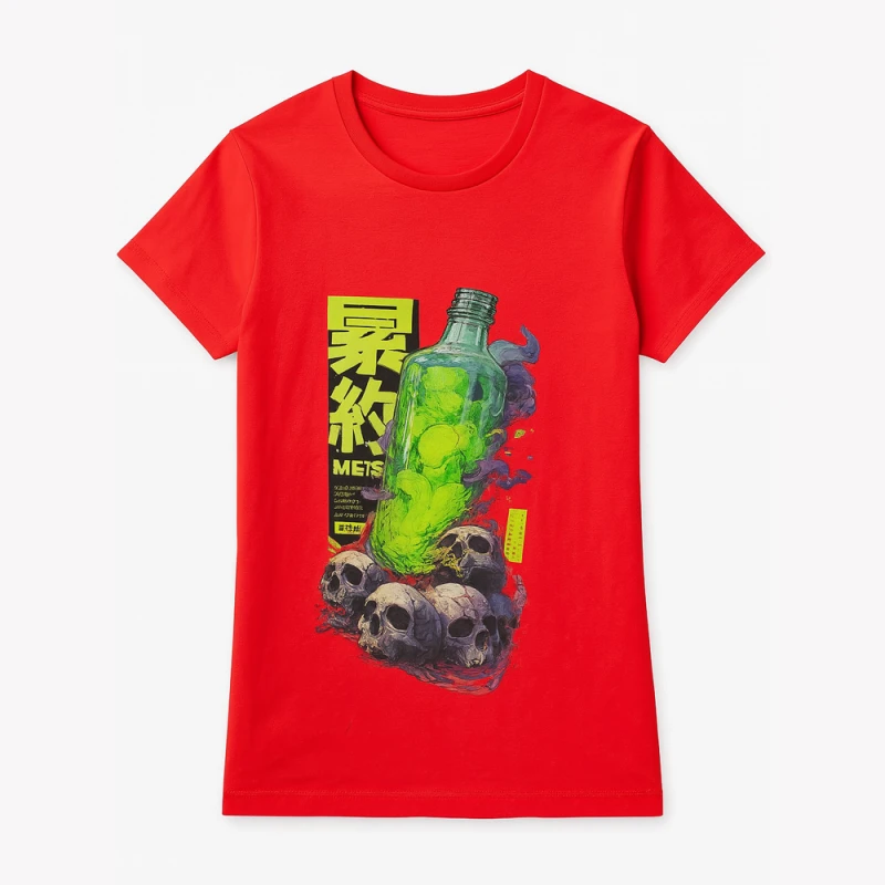 Tricou ROSU CU PRINT DTF 1